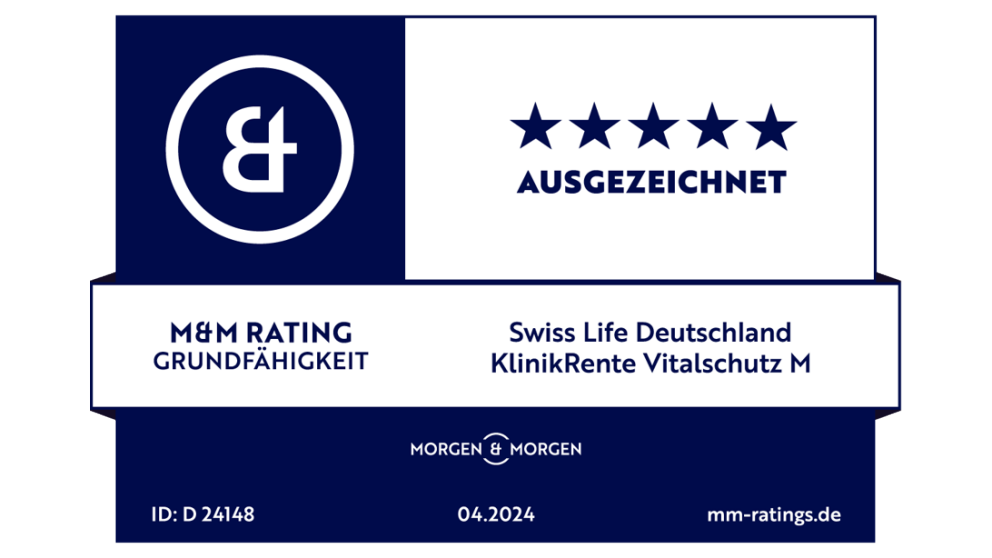 Morgen & Morgen | Rating KlinikRente Vitalschutz M, Stand 04/2024