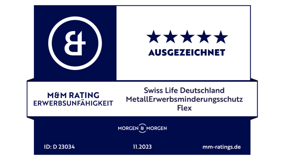 Morgen & Morgen | MetallErwerbsminderungsschutz Flex, Rating 11/2023