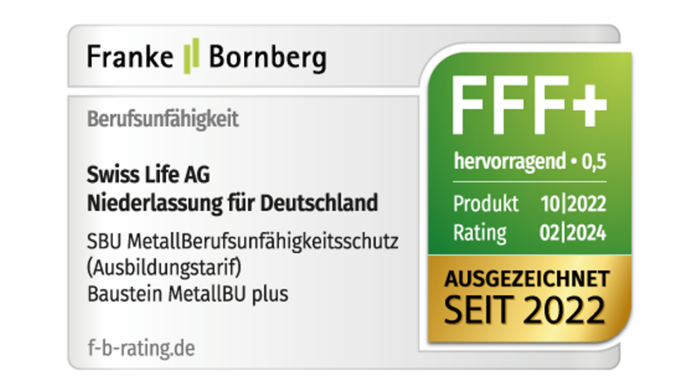 Franke und Bornberg | Rating MetallBerufsunfähigkeitsschutz, Stand 07/2021