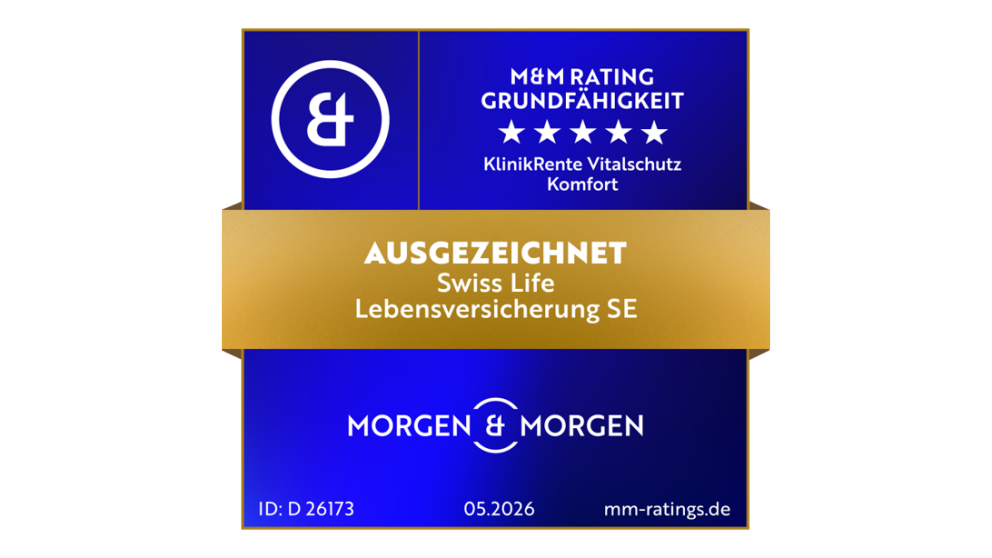 Morgen & Morgen | Rating KlinikRente Vitalschutz Komfort, Stand 05/2026