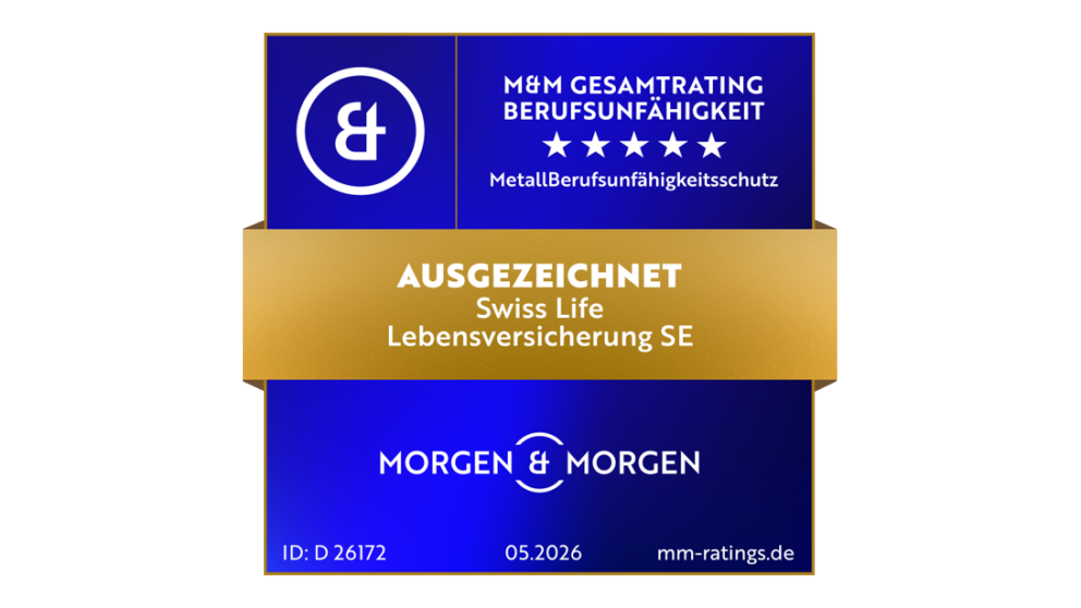 Morgen & Morgen | Rating MetallBerufsunfähigkeitsschutz, Stand 05/2026