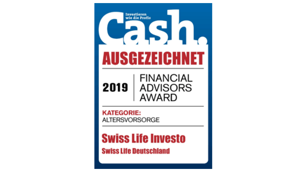 Siegel Ausgezeichnet Swiss Life Investo | Cash., 2019