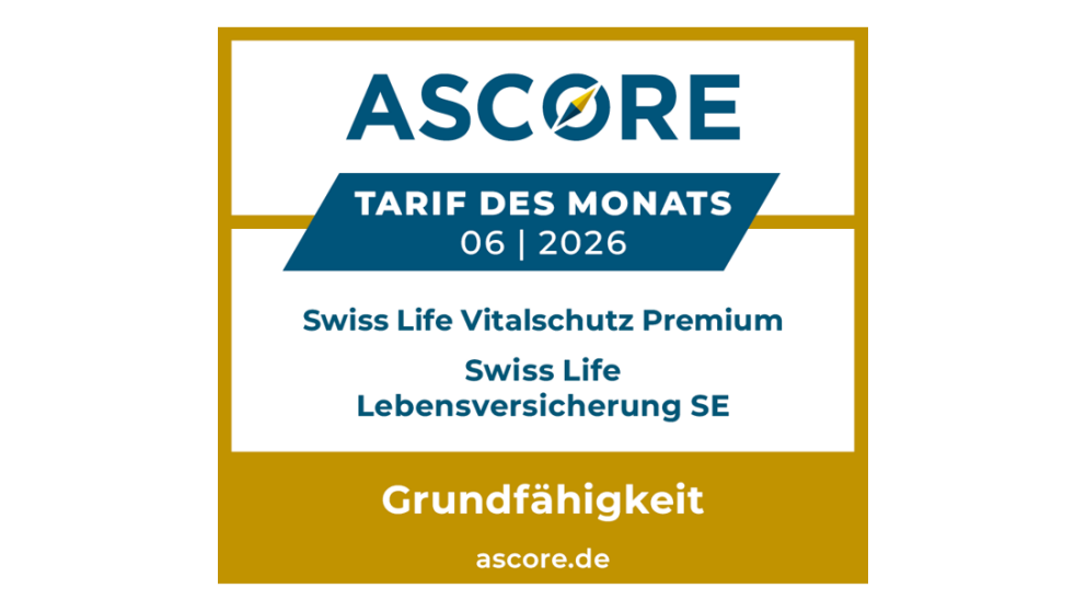 ascore Das Scoring | Tarif des Monats 06/2026 | Swiss Life Vitalschutz Premium