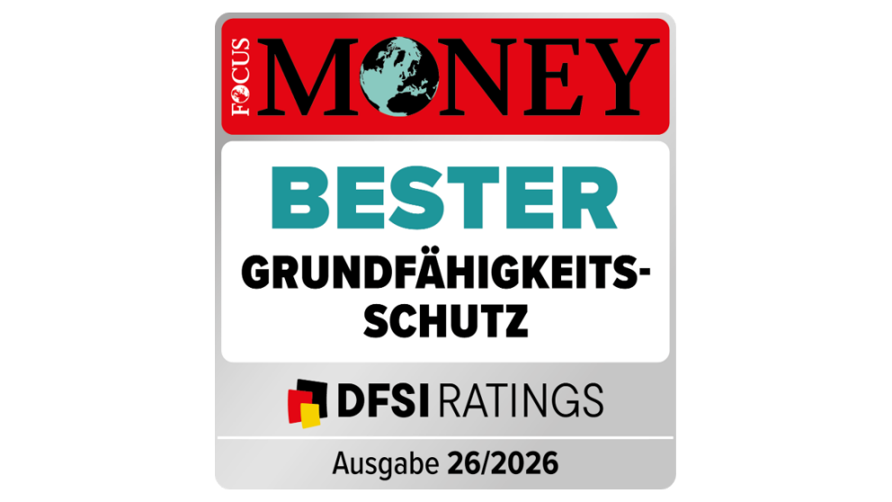 Der Swiss Life Vitalschutz wird in der Focus Money Ausgabe 26/2026 mit der Auszeichnung „Bester Grundfähigkeitsschutz“ ausgezeichnet.