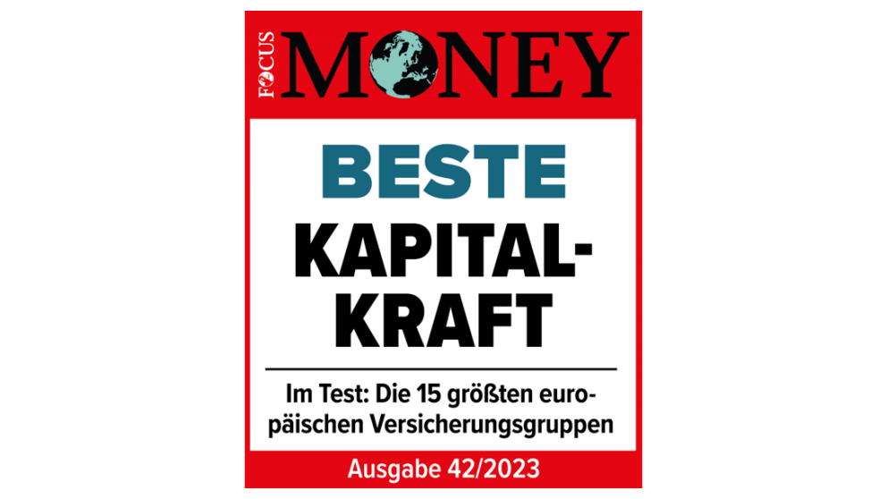 Focus Money | Das Fachmagazin Focus Money bewertet in der Ausgabe 30/2022 Swiss Life mit der Note 1,33 und vergibt die Auszeichnung "Beste Kapitalkraft" (Bestnote 2x vergeben).