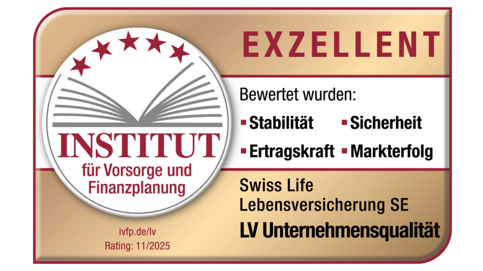 Swiss Life Lebensversicherung SE Unternehmensqualität | IVFP, Rating 11/2025