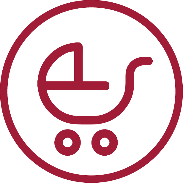 Icon Kinderwagen rot