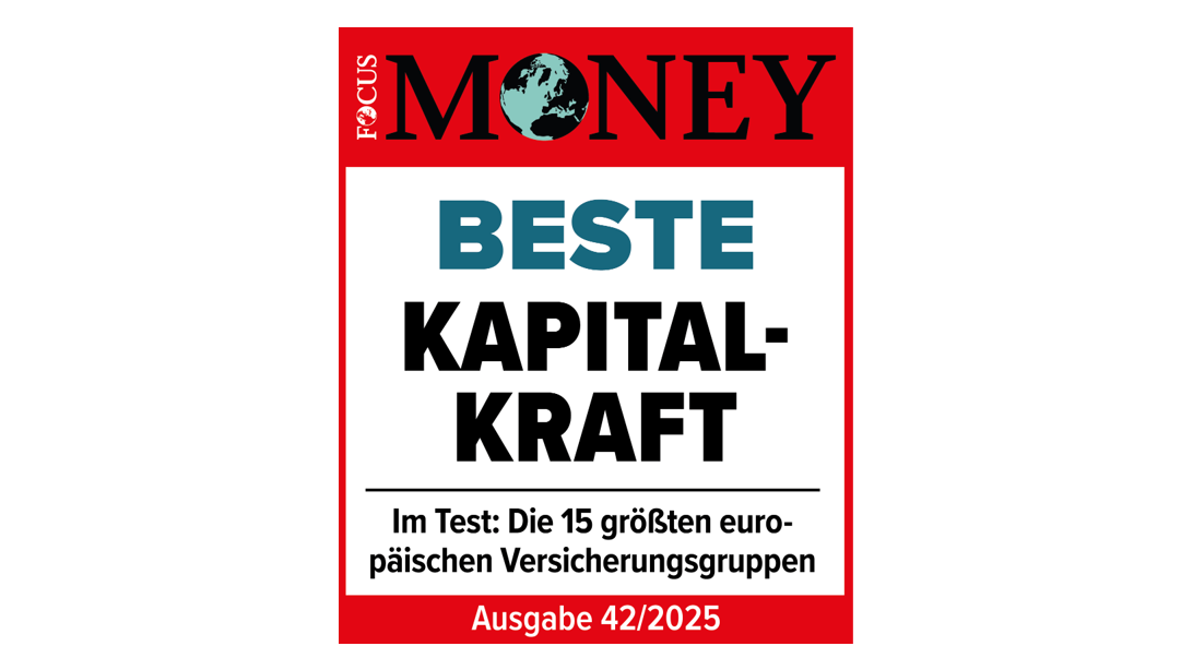 Auszeichnung von Focus Money mit der Benotung Beste Kapitalkraft