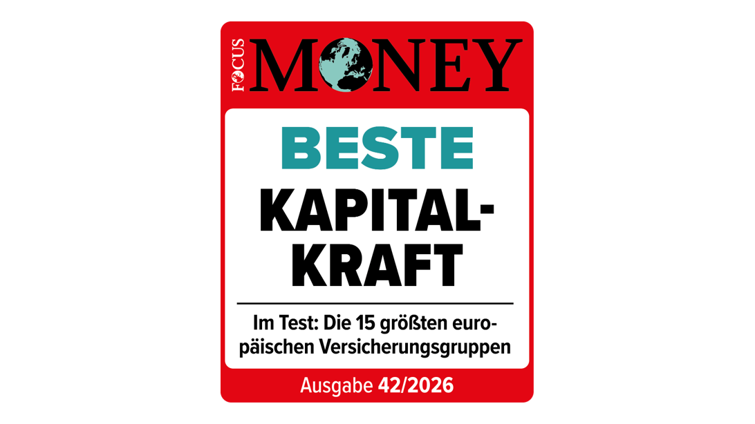 Auszeichnung von Focus Money mit der Benotung Beste Kapitalkraft