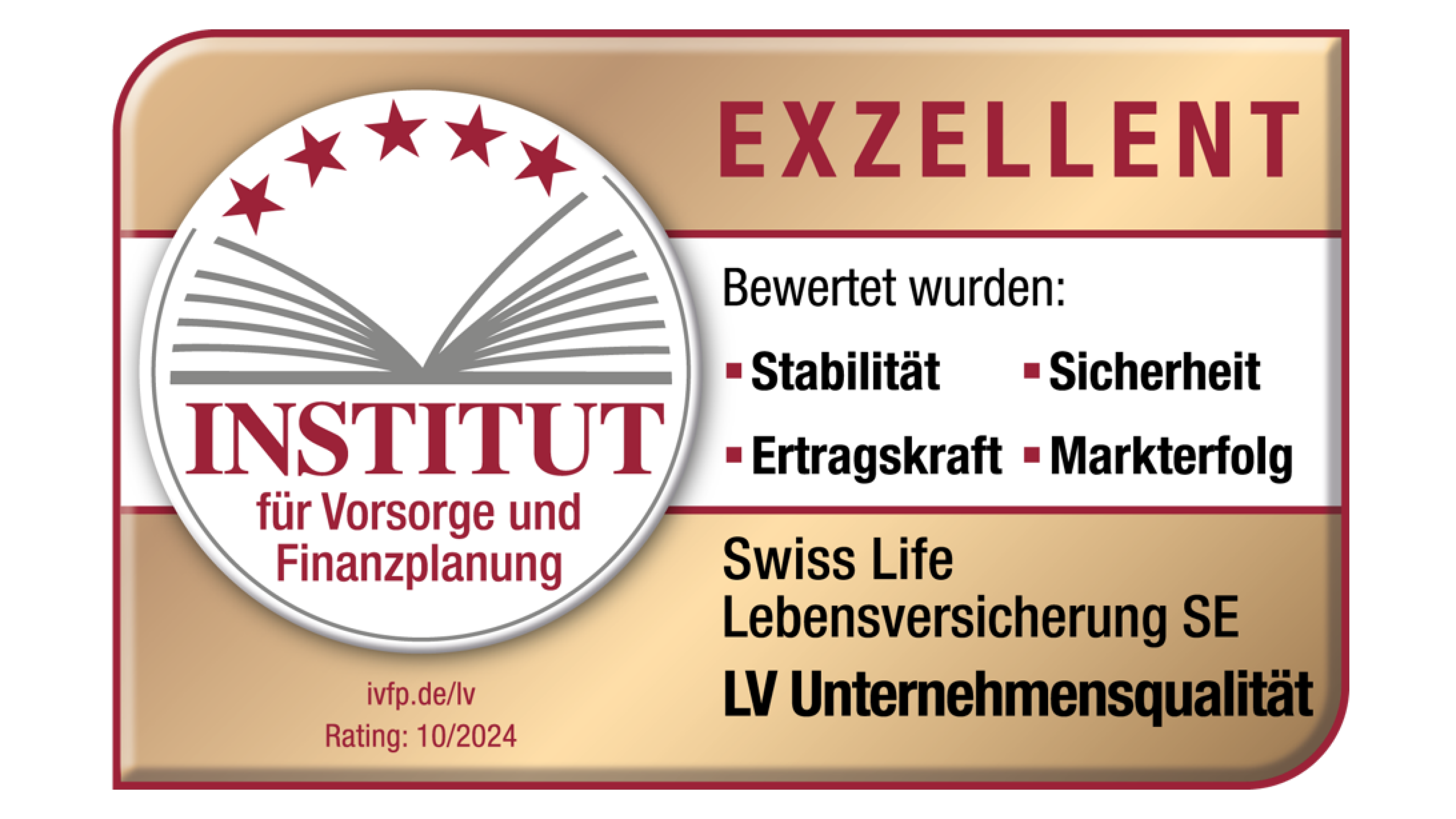 Auszeichnung für LV Unternehmensqualität von IVFP