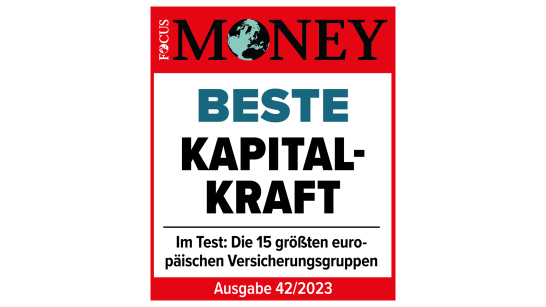 Siegel Swiss Life ist von Focus Money ausgezeichnet für Beste Kapitalkraft