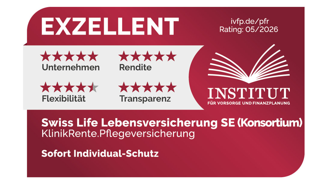 Auszeichnung für KlinikRente.Pflege von IVFP im Mai 2026