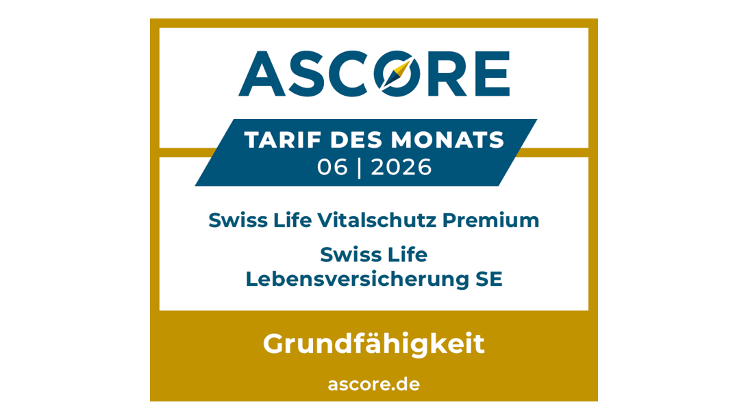 ascore Das Scoring | Tarif des Monats 06/2026 | Swiss Life Vitalschutz Premium