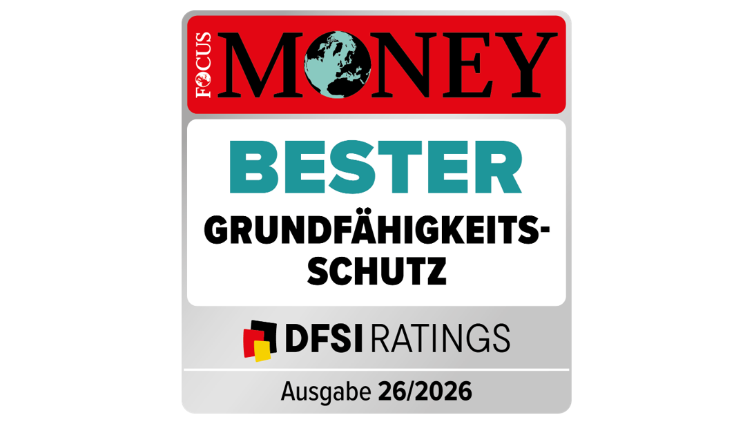 Der Swiss Life Vitalschutz wird in der Focus Money Ausgabe 26/2026 mit der Auszeichnung „Bester Grundfähigkeitsschutz“ ausgezeichnet.