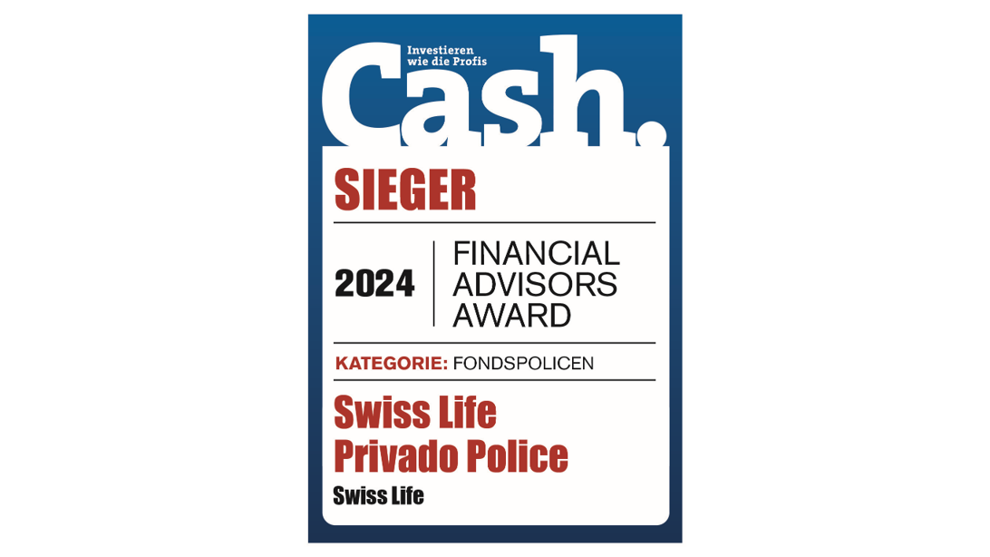 Auszeichnung von Cash für Swiss Life Privado Police, 2024