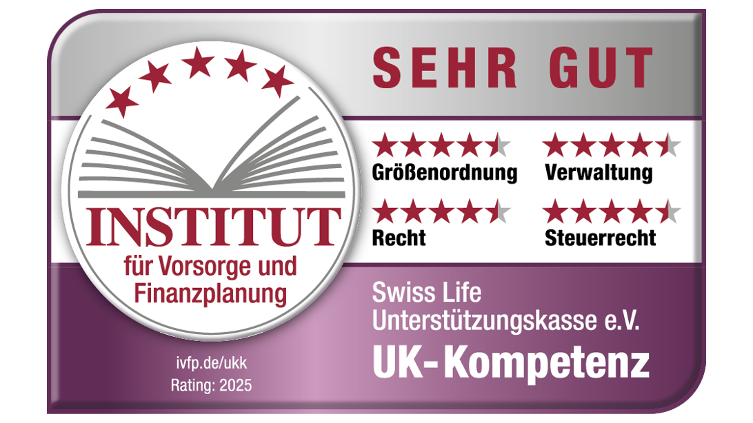 Auszeichnung von IVFP mit der Benotung Sehr gut für Swiss Life UK-Kompetenz